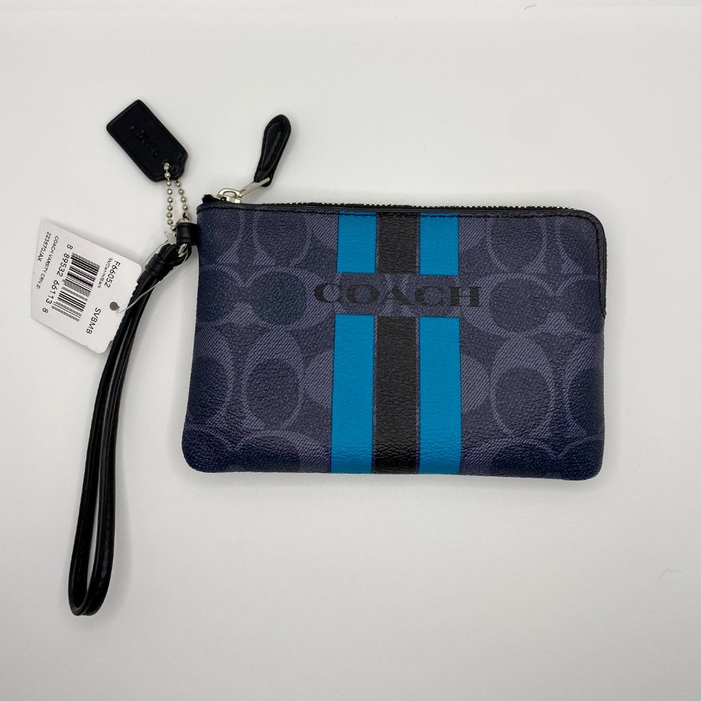 Coach Varsity Stripe Small Wristlet